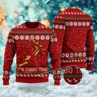 It's Turbo Time 3d All Over Printed T-shirt, 90s Us Comedy Movie Ugly Christmas Sweater