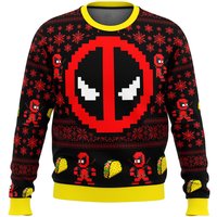 Funny Superhero Character Movie Ugly Christmas Sweater, Hero Icon Xmas