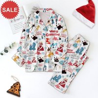 White Christmas Themed Pajamas Set