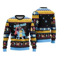 Blueydad Dad Ugly Christmas Sweater 2023,bandit Heeler Rad Dad Xmas Sweatshirt
