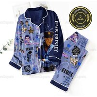Christmas Elvis Presley Pajamas Set, Elvis Presley Pajamas Christmas