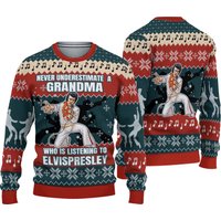 Elvis Presley Ugly Xmas Sweater