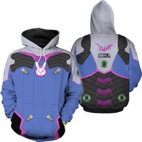 Overwatch Dva Full Over Printed 3d Hoodie
