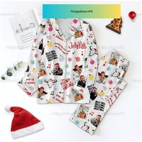 Christmas Jelly Roll Pajamas Set, Jelly Roll Pjs Christmas, Country Music Pajamas
