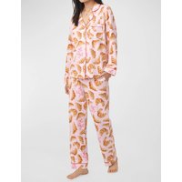 Le Cafe Croissant Pajama Set, Fall Coffee Shirt