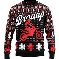 New! Braaap Moto Ugly Christmas Sweater, Braaap Ugly Sweater