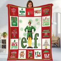 Buddy The Elf Fleece Blanket, Elf Quote Christmas Blanket