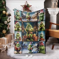 Christmas Blanket, Grin Blanket, Christmas Movie Blanket