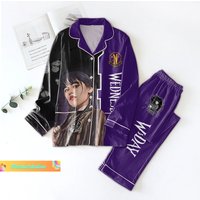 Wednesday Movie Themed Pajama Set For Holidays