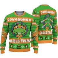Michaelangelo Tmnt Teenage Mutant Ninja Turtles Ugly Christmas Sweater