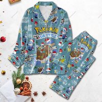 Squad Of Squirtle Christmas Pajamas Set, Squirtle Women Pajamas Set