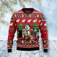 Poodle Family Dog Gift 3d Unisex Ugly Christmas Sweater