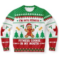Ugly Christmas Sweater, Fitness Cookie Into My Mouth