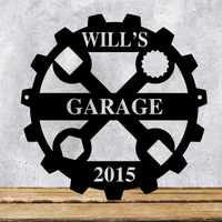 Custom Metal Sign For Garage, Personalized Garage Metal Sign