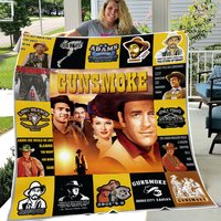 Gunsmoke Fleece Sherpa Blanket Fleece Blanket
