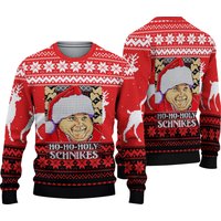 Santa Chris Farley Ho Ho Holy Schnikes Ugly Christmas Sweater