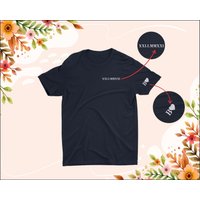 Custom Date T-shirt, Roman Numeral Date Initial Heart Embroidered Shirt