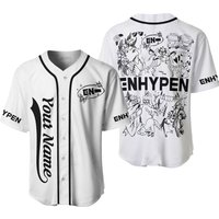 Enhypen Kpop Doodle Art Baseball Jersey
