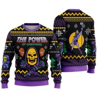 The Power Of Christmas Ugly Sweater, He Man Skeletor Christmas Sweater
