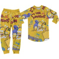 Cute The Simpson Pattern Raglan Pajamas Set