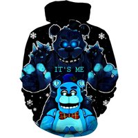 Fnaf Five Nights At Freddy's Hoodie, Horror 3d Hoodie
