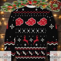Ak@tsuki Ugly Christmas Sweaters Kid-adult Manga Characters, Christmas Holiday Sweaters