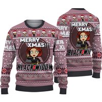 Black Widow Ugly Sweater, Black Widow Ugly Christmas Sweater,