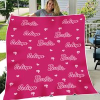 Custom Blankets Personalized Let's Go Party Barb Blanket