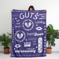 Olivia Rodrigo Album Lyric Fleece Blanket