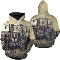 Farmer Tractor 3d All Over Print Pullover Hoodie