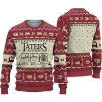 Taters Potatoes Red Ugly Christmas Sweater
