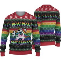 Unicorn Pew Pew Madafakas Christmas Ugly Christmas Sweater