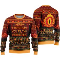 Lord Of The Ring Merry Christmas You Filthy Hobbitses Ugly Christmas Sweater