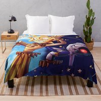 Fnaf Security Breach Sun And Moon Throw Blanket