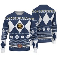 Blue Power Rangers Ugly Christmas Sweater