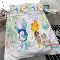 Elemental Printing Three Piece Printed Fashion Pattern Bedding Set