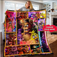 Personalized Five Nights At Freddy's Movie Characters Lovers Quilt Blanket