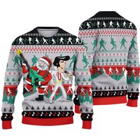 Elvis Presley With Santa Christmas 2023 Ugly Sweater