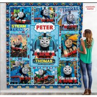 Personalization Thomas The Train Fleece Blanket, Thomas The Train Blanket