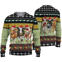 Cow Christmas Lights Ugly Christmas Sweater