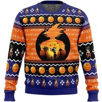 Beautiful Sunset Dragon Ball Z Ugly Christmas Sweater, Christmas Gift
