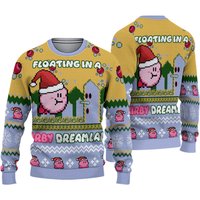 Floating In A Kirby Dreamland Ugly Christmas Sweater