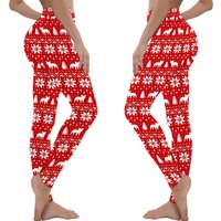 French Bulldog Silhouettes Christmas Holiday Pattern Leggings