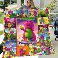 Barney And Friends Custom Blanket