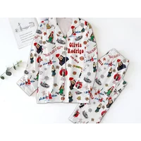 Olivia Rodrigo How Let Hear It Put Loud Santa's Coming To Town Pajamas Sets