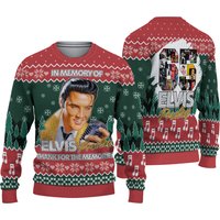 Elvis Presley Sweater, Ugly Christmas Shirt, Elvis Presley Gift, Xmas Sweater
