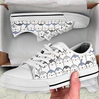 Team Penguin Cute Women's Low Top Sneaker