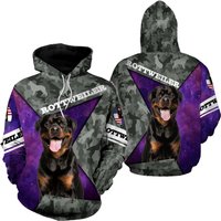 Rottweiler Dog 3d All Over Print Pullover Hoodie, 3d Hoodie For Men, Camo Star Galaxy