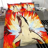 Pkm Pika Typhlosion #21 Duvet Cover Pillowcase Bedding Set