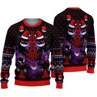 Gengar Pkm Ugly Christmas Sweater